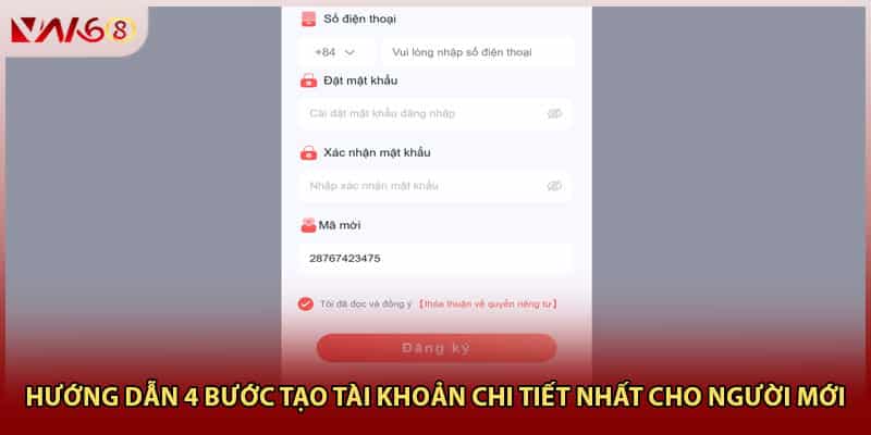 Hướng dẫn 4 bước tạo tài khoản chi tiết nhất cho người mới