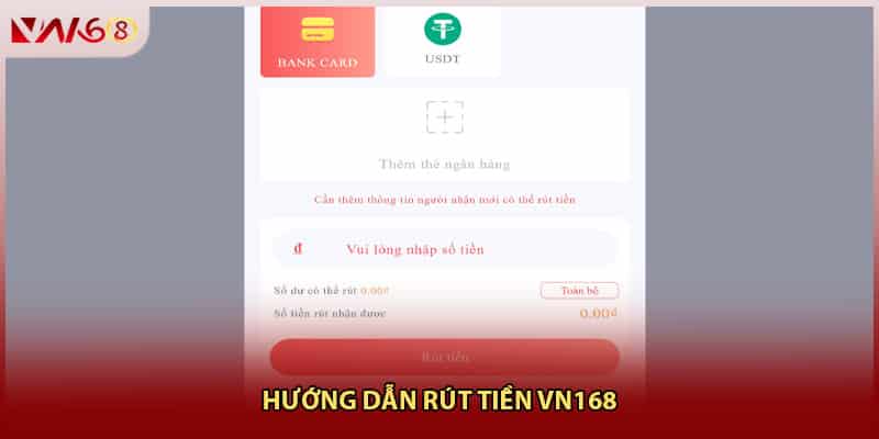 Hướng dẫn rút tiền VN168